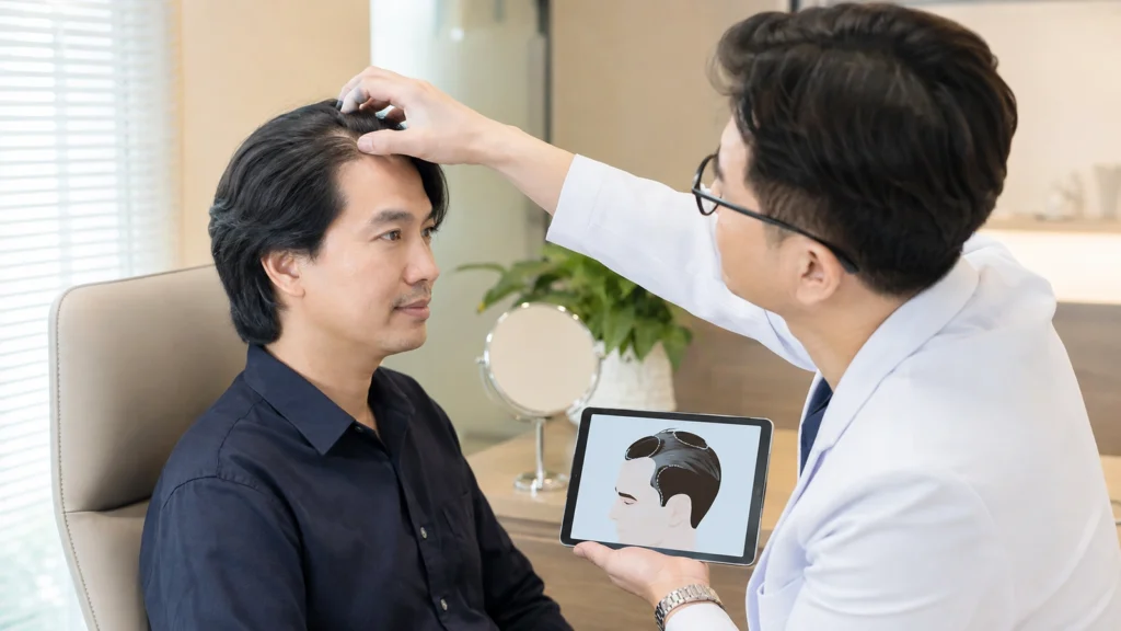 Visual edukasi hair transplant tanpa cukur