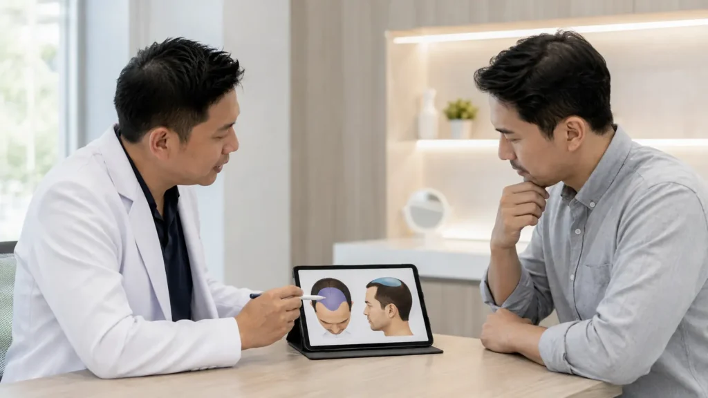konsultasi kebutuhan jumlah graft untuk hair transplant