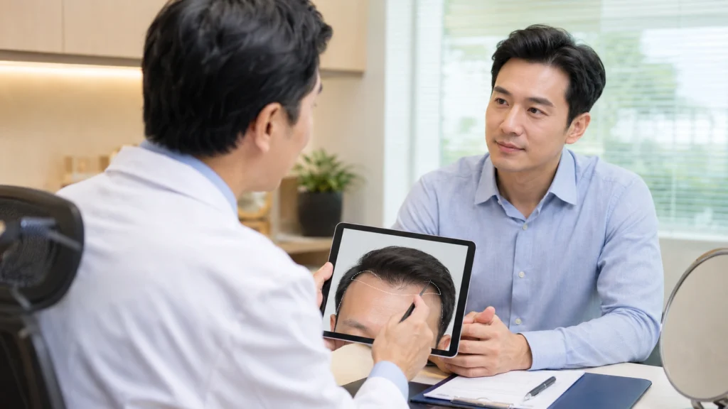 Visual edukasi repair hair transplant